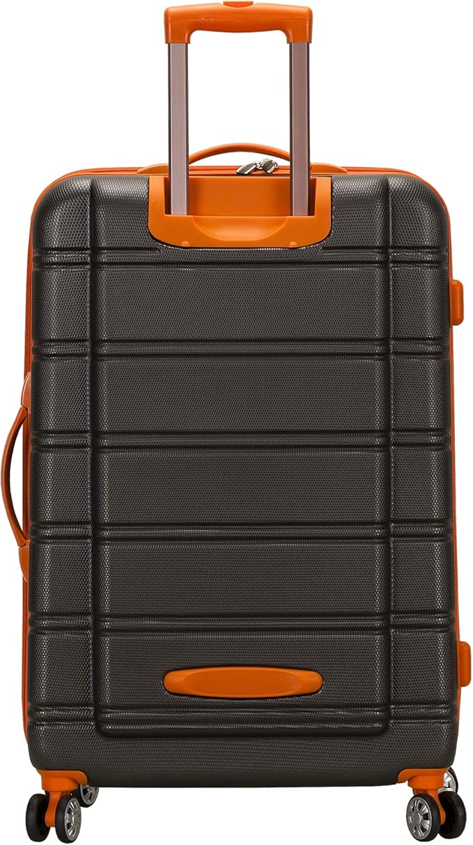 Rockland Melbourne Hardside Expandable Spinner Wheel Luggage, Charcoal, 3-Piece Set (20/24/28)