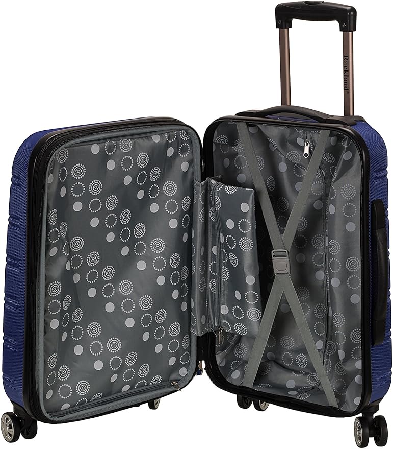 Rockland Melbourne Hardside Expandable Spinner Wheel Luggage, Blue, 3-Piece Set (20/24/28)