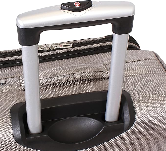 SwissGear Sion ソフトサイド拡張可能ラゲッジ – 360度回転ホイールと格納式ハンドル付き機内持ち込みスーツケース – 21インチ、1～3泊の旅行に最適 – ピューター