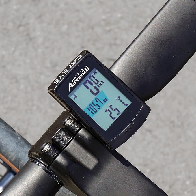 CATEYE AirGPS USB Rechargeable Bike Computer – GPS Cycling Computer with Bluetooth ANT+, GPS Bicycle Speedometer, FlexTight™ Mount, IPX7 Waterproof, Auto Backlight Display, Ride Upload