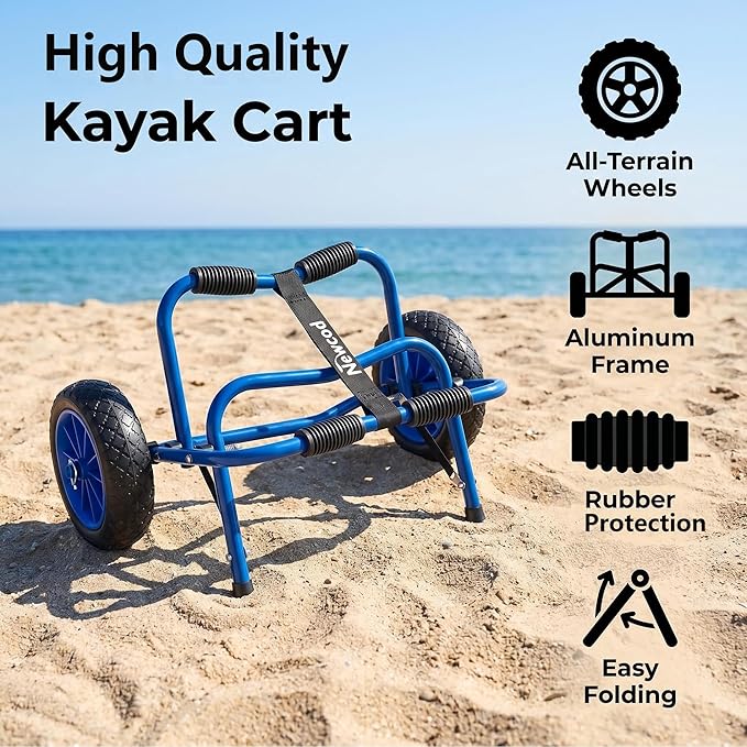Newcod Kayak Cart, Kayak Dolly Cart for Carrying Kayak Canoe SUP Paddle Board