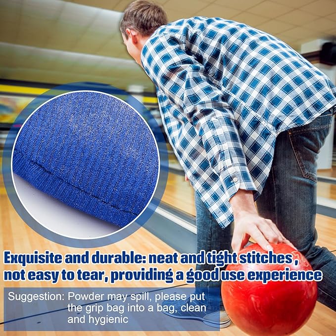 Lewtemi Bowling Rosin Grip Bag Powder Bowling Grip Sack for Drying Hands Golf Accessories