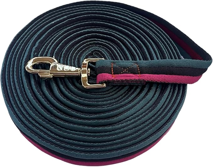 Premium Horse Training Lunge Line with Alloy Trigger Buckle for Accurate Equestrian Training of 26 Foot (8 Meters)