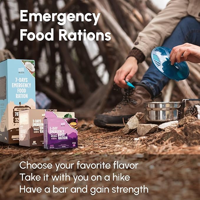 Emergency Food Supply - Coffee Mocha Survival Ration - 20 Years Shelf Life - 1 Day