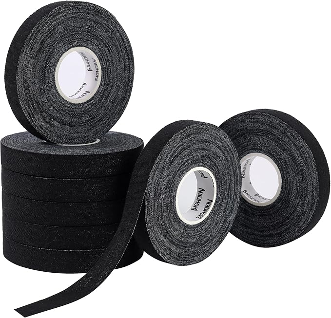 Bighorn Athletics Jiu Jitsu Finger Tape, Rock Climbing Tape | Multipurpose for Sports & Injuries: MMA, Volleyball, Football, Basketball, Tennis, Golf, Hands & Toes, 0.5-Inch x 45-feet, 8-Rolls, Black