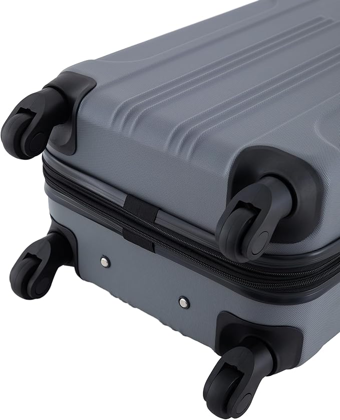 Travelers Club Chicago Hardside Expandable Spinner Luggage, Charcoal, 22インチ機内持ち込み可能