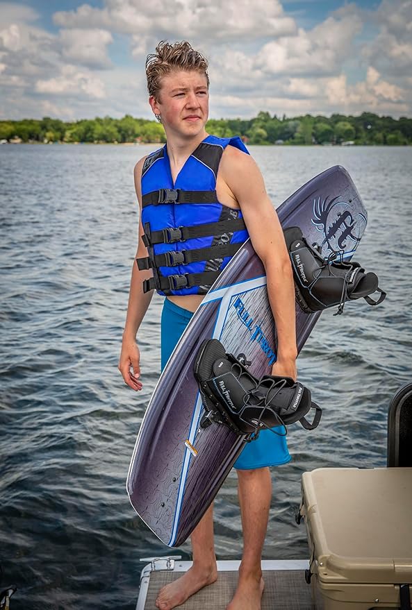 Full Throttle Aqua Extreme Wakeboard Kit (Black/Blue, 55.1 x 21.6-Inch/ 140cm x 42cm)