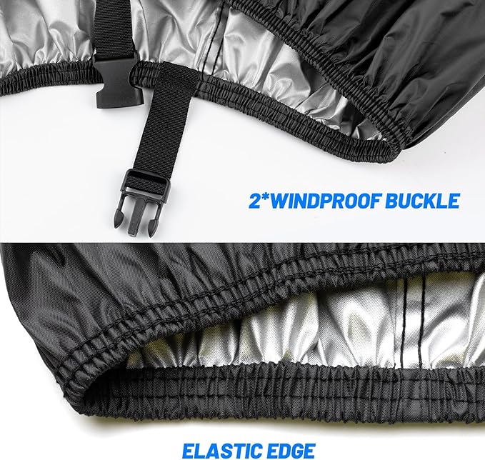 Favoto Bike Cover Waterproof Outdoor - Bicycle Cover for 2 Bikes XXL Sun Rain Dust Wind Protection Heavy Duty with Storage Bag Bike Tarp for Mountain, Road & Electric Bikes