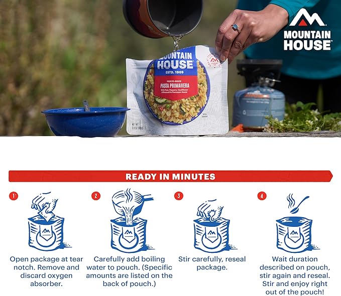 Mountain House 緊急食糧アソートキット、フリーズドライサバイバル食料キット（防災および長期保存用）、保存期間30年