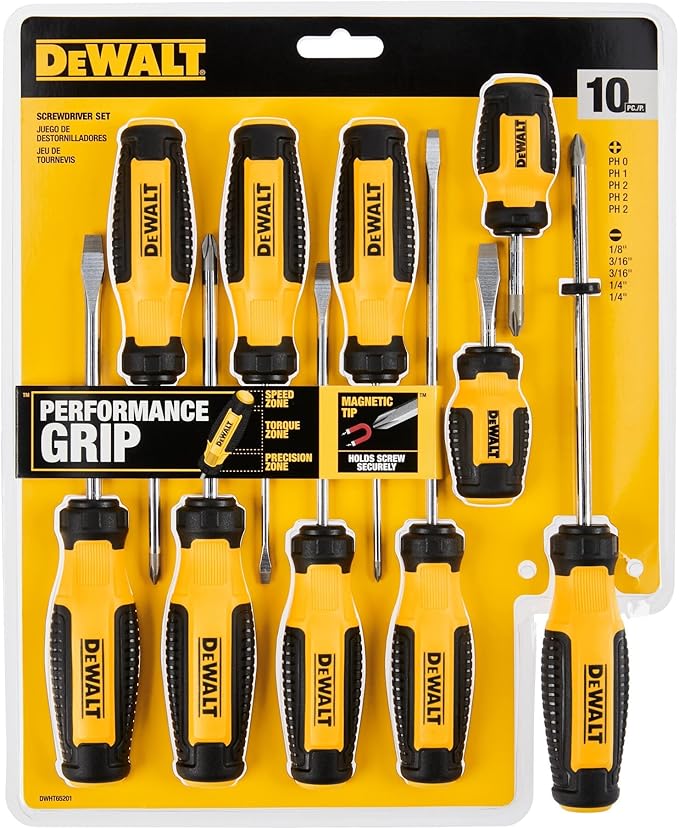 DEWALT Fixed Bar Screwdriver Set (10 pc.) (DWHT65201)