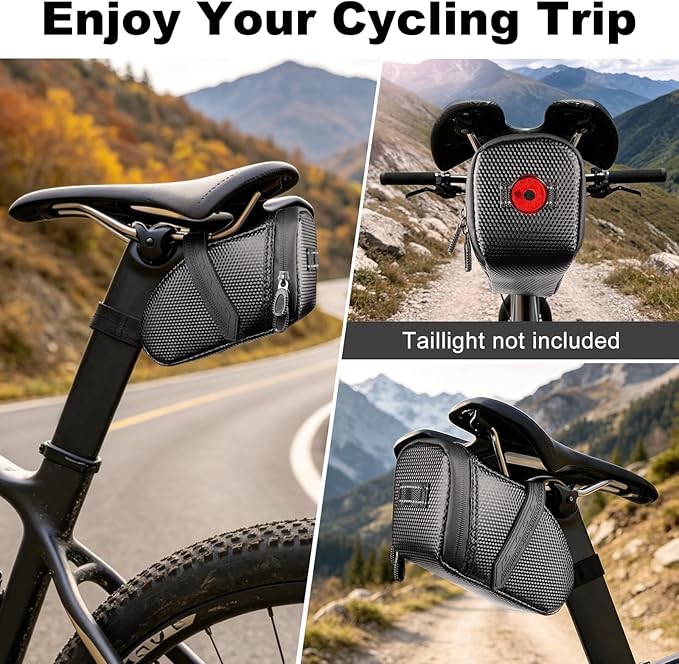 Bicycle Seat Bag Water Proof,Bike Pack Under Seat,Wedge Saddle Bag for Bike,Cycling Accessories