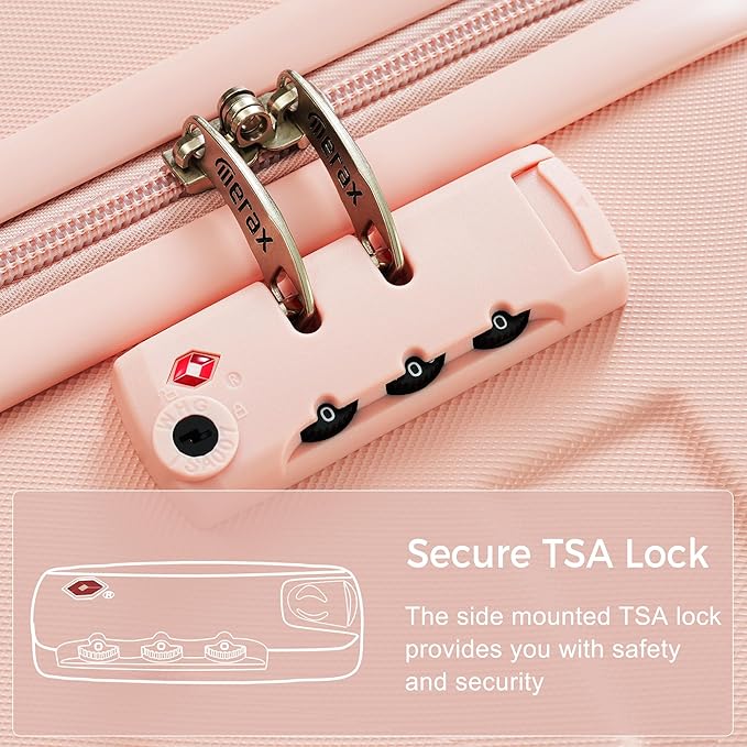 5ピース ABSハードシェル 荷物セット スピナーホイール スーツケース TSAロック付き