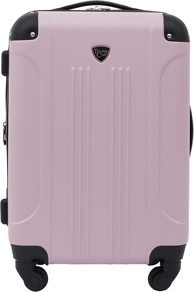 Travelers Club Chicago Hardside Expandable Spinner Luggage, Lilac, 22" Carry-On