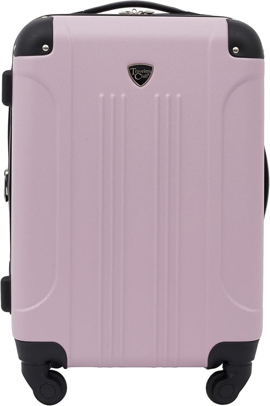 Travelers Club Chicago Hardside Expandable Spinner Luggage, Lilac, 22" Carry-On