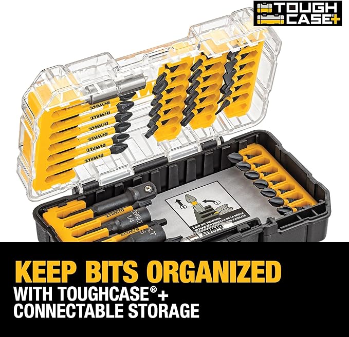 DEWALT Screwdriver Bit Set, 40 Pcs. Impact Ready, FlexTorq Impact Driver Bit Set with Storage Case (DWA2T40IR)