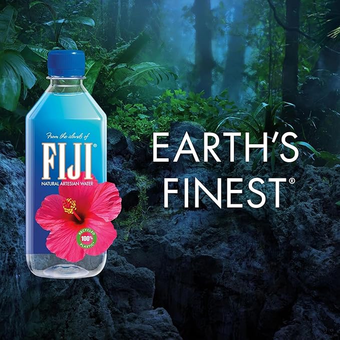 FIJI Water, 500 mL | Natural Artesian | Pack of 12 | Recycled Plastic
