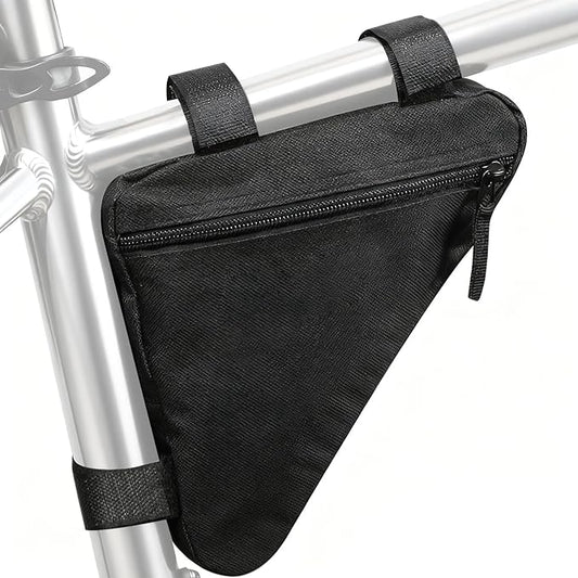 Bike Frame Bag, Premium Bike Pouch for Mountain Road Bike, Lightweight Triangle Bicycle Frame Bag (Small Black)