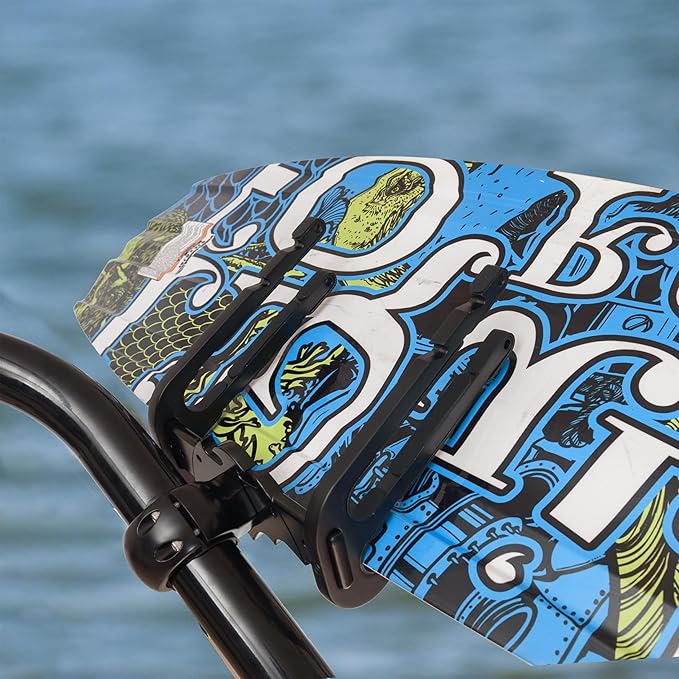 Wakeboard Tower Rack Bat-Style Design – 360° Swivel Adjustable Mount, Fits 1.5"–2.5" Boat Towers, Holds 2 Boards (Wakeboards/Kneeboards/Wakesurf Boards, ≤1.25" Thick), Black Finish