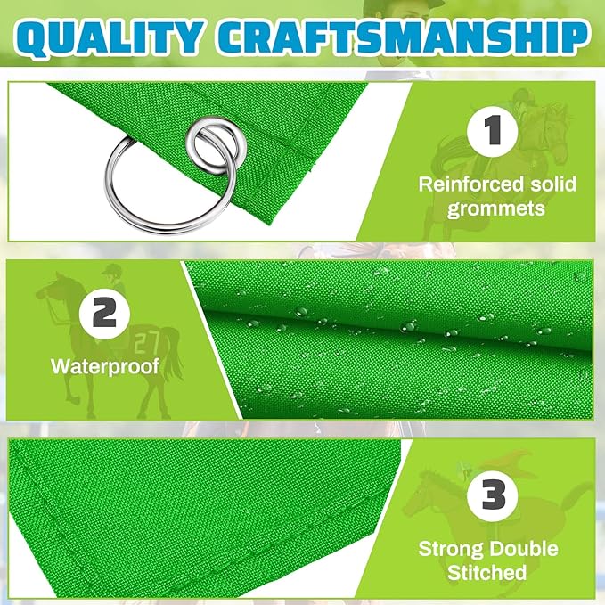 Equestrian Training Flag 4 Pieces Equestrian Training Equipment Nylon Flag with Flagpole