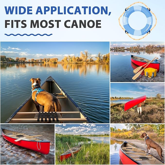 2 Pcs 34 Inch Canoe Webbed Seat Outdoor Caned Seat Replacement Canoe Hardware Accessories Weather-Resistant for Kayaking Boating Fishing Camping