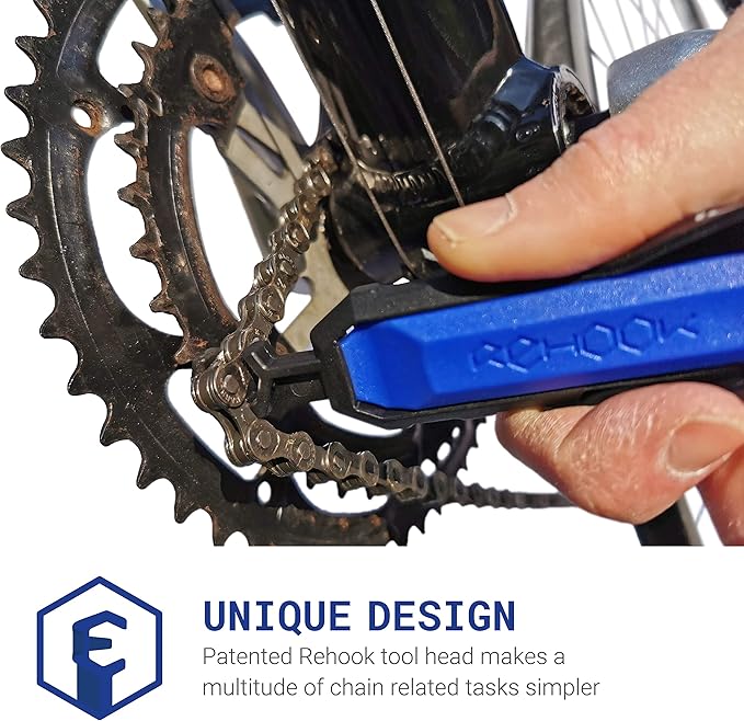 Rehook PLUS - Lightweight Bike Multi Tool for Cyclists. Includes Tyre Levers, Spoke Keys, Chain Tool, Wrench, Hex, Screwdriver
