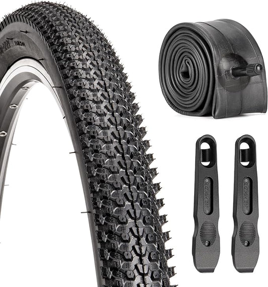 Replacement Bike Tire -26’’x1.95’’,26’’x2.25’’, 27.5’’x2.1’’, 27.5’’x2.2’’, and 29’’x2.2’’ Durable Folding Mountain Bike Tire - 60 TPI Bicycle Tires