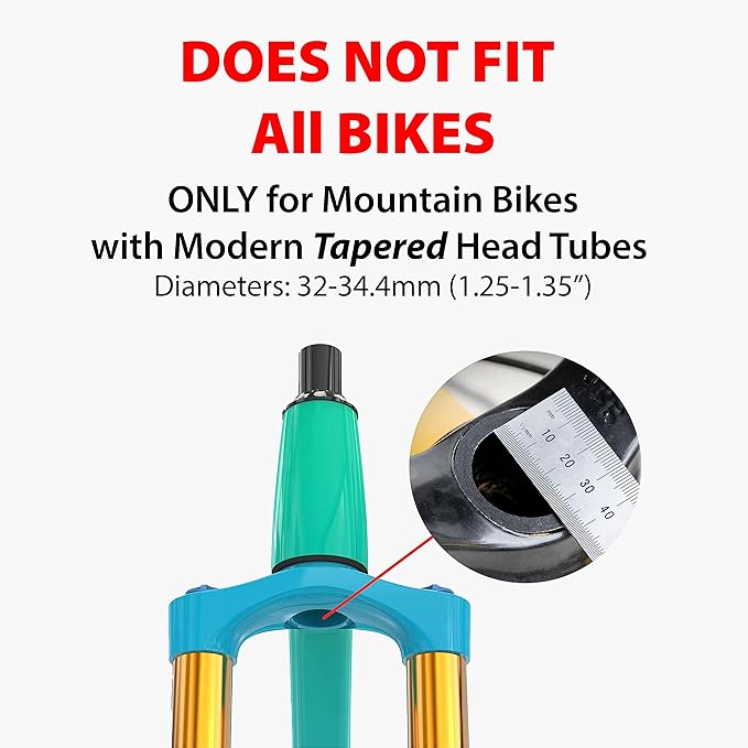 Elevation Lab AirTag Mountain Bike - TagVault™ - The Hidden AirTag Fork Mount | for Tapered Head Tubes | Anti-Theft, Ultra-Secure (2 Pack)