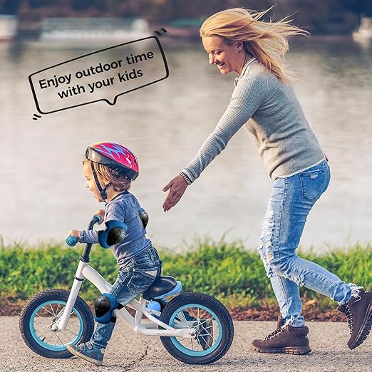 BOSONER Basic Kids Protective Gear: Kids Knee Pads and Elbow Pads with Wrist Guards Set for 3-15 Years - Design for Roller Skates, Cycling, BMX Bike, Skateboard, Inline Skating, Scooter Riding Sports