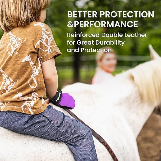 FINGER TEN Horse Riding Gloves Equestrian Women Kids for Girls Boys Mesh Breathable Lightweight Color Pack, Comfortable Grip for Summer