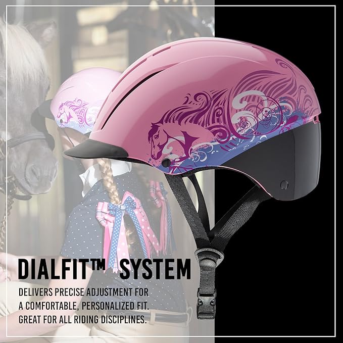 Troxel Spirit Full Coverage Horse Riding Helmet, Low-Profile Adjustable Design, Safety Horseback Riding Gear