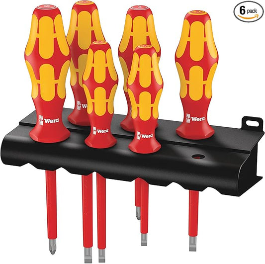 Wera Kraftform Plus 160i/6 Insulated Professional Screwdriver Set, 6-Piece