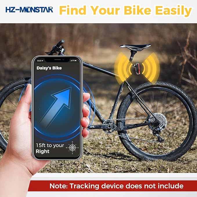 Bike Mount Hidden Compatible with Airtag, Waterproof Bike Airtag Holder, Bike Reflectors GPS Tracker Anti-Theft Bicycle Seatpost Mount for Bike Scooter, Mountain Bike