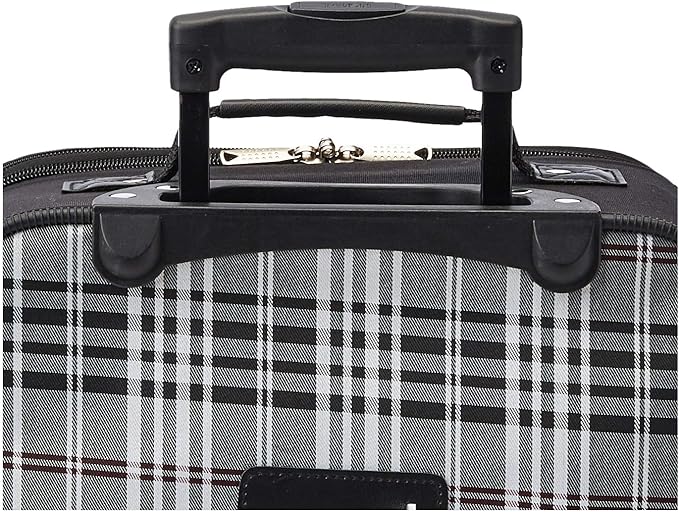Rockland Fashion ソフトサイド アップライト荷物セット 拡張可能 ブラックプラッド 2ピース (14/19)