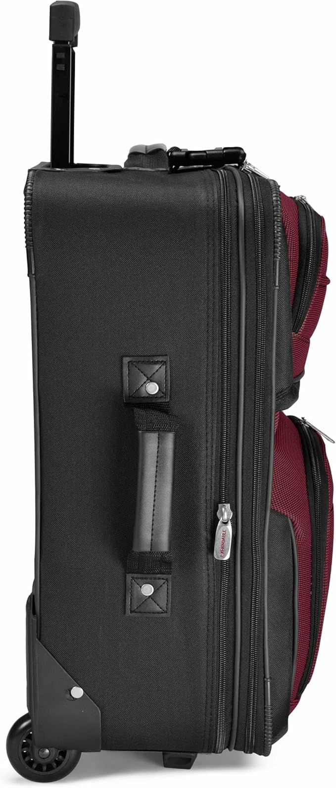 Travel Select Amsterdam Softside Expandable Luggage with Rolling Wheels, Red, 2-Piece Set (15/21)