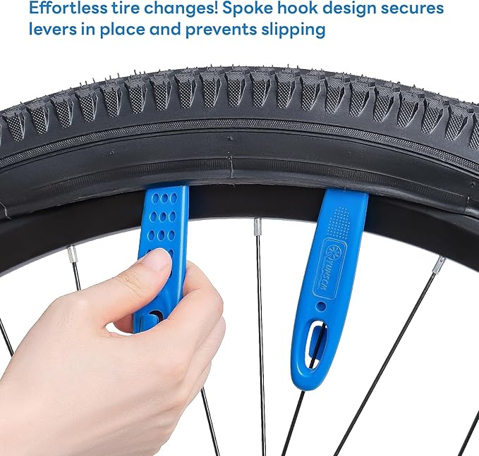 YunSCM 2/3/4-PCS Ultra Strong Bike Tire Levers,Bicycle Tire Levers,Bike tire Replacement Tool,Tire Removal Tool for Road Mountain Bike Tires(Blue)