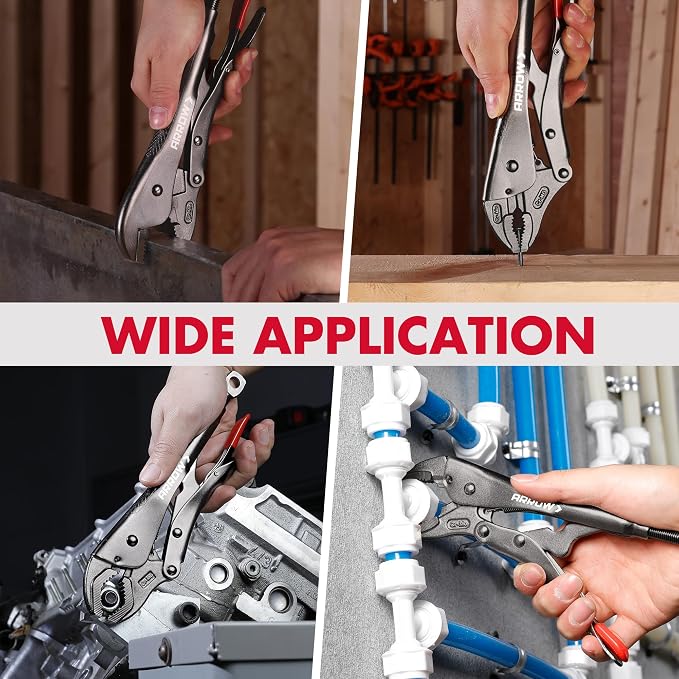 ARROW 7-piece Locking Pliers Set, Chromium-Molybdenum Vice Grips