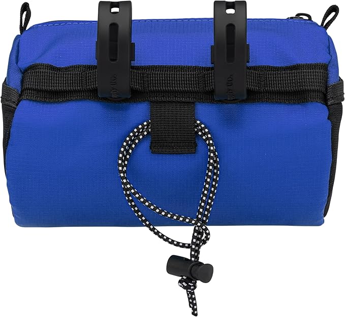 Oso Supply Co Handlebar Bike Bag – Water-Resistant Hard Shell with Quick-Access Zipper, Side Mesh Pockets, and Spacious Storage – Ideal for Cycling, Commuting, and Adventure Rides (Royal Blue)
