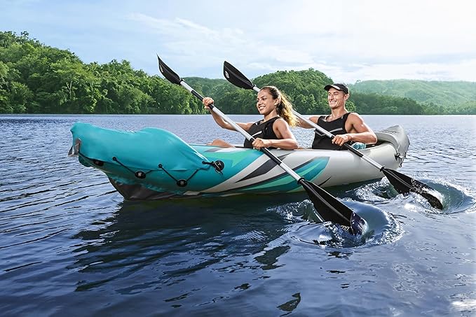Bestway Hydro Force インフレータブルカヤックセット | シート、パドル、ハンドポンプ、収納キャリーバッグ付属 | 大人、子供、家族に最適