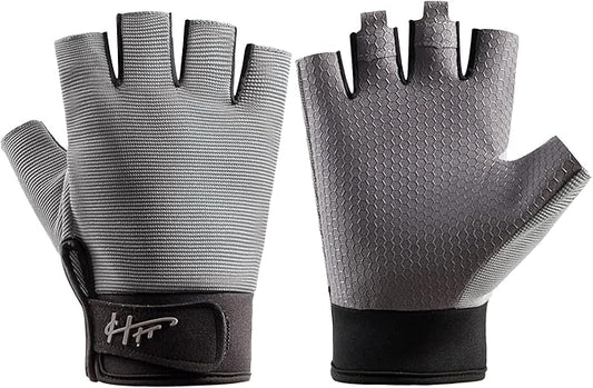 Fingerless Gloves - Multipurpose Water & Sports Gloves for Fishing, Sailing, Rowing, Kayaking & More - Men & Women