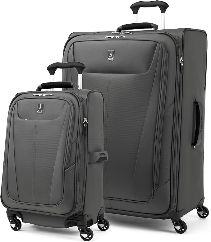 Travelpro Maxlite 5 ソフトサイド 拡張可能 スピナーホイール4個付き 軽量スーツケース 男女兼用 シャドーグレー 2点セット (21/29)