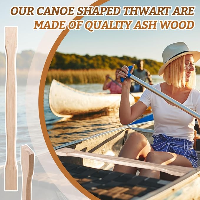 Seenelling 2 Pack 32.5" Canoe Shaped Thwart Seat Structural Thwart Beam Canoe Accessories