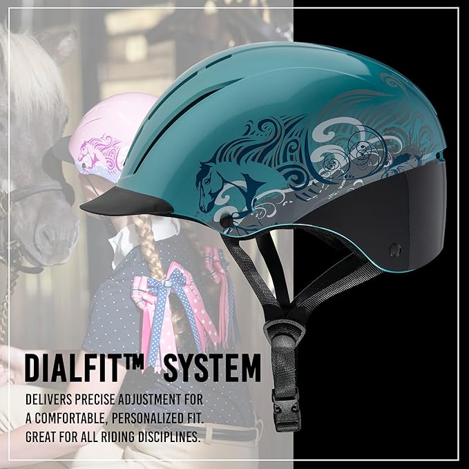 Troxel Spirit Full Coverage Horse Riding Helmet, Low-Profile Adjustable Design, Safety Horseback Riding Gear