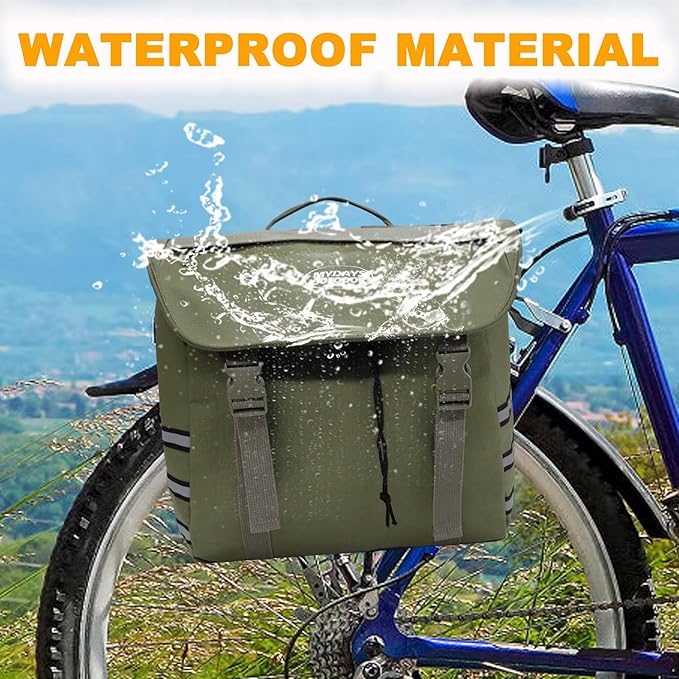 Panniers Bike Bags,Bicycle Saddle Bags,Large Capacity Reflective Strip,Bike Trunk Bag with Panniers,Bicycle Storage Bag,Bike accessories