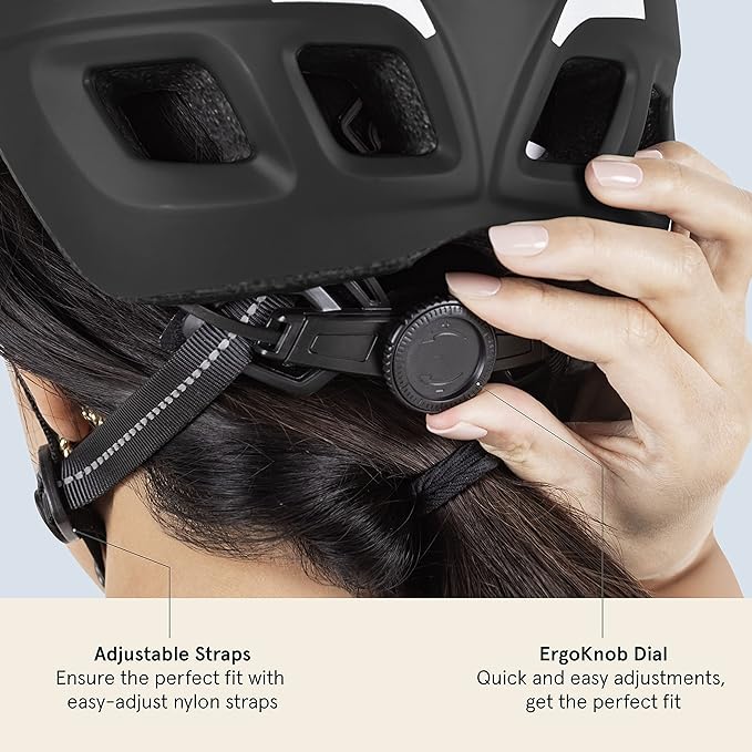 Retrospec Lennon Adult Bike Helmet with LED Safety Light Adjustable Dial & Removable Visor - Adjustable Bicycle Cycling Helmet for Men & Women