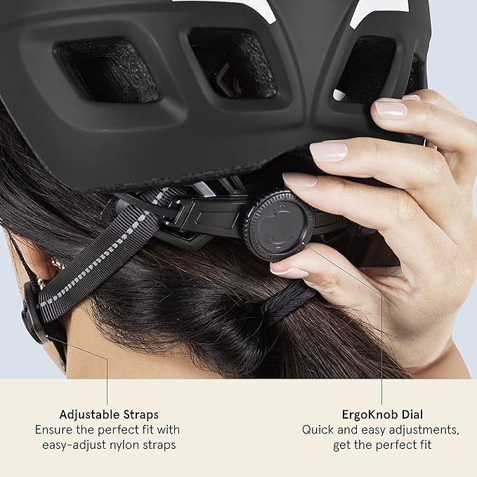 Retrospec Lennon Adult Bike Helmet with LED Safety Light Adjustable Dial & Removable Visor - Adjustable Bicycle Cycling Helmet for Men & Women