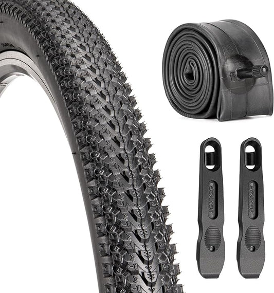 Replacement Bike Tire -26’’x1.95’’,26’’x2.25’’, 27.5’’x2.1’’, 27.5’’x2.2’’, and 29’’x2.2’’ Durable Folding Mountain Bike Tire - 60 TPI Bicycle Tires