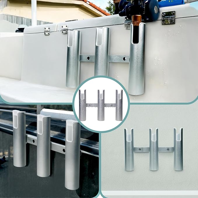 Aluminium Fishing Rod Holders for Boat, Wall-Mounted Fishing Pole Roof Rod Rack,Surf Fishing Rod Holder for Truck, Boats & Yacht