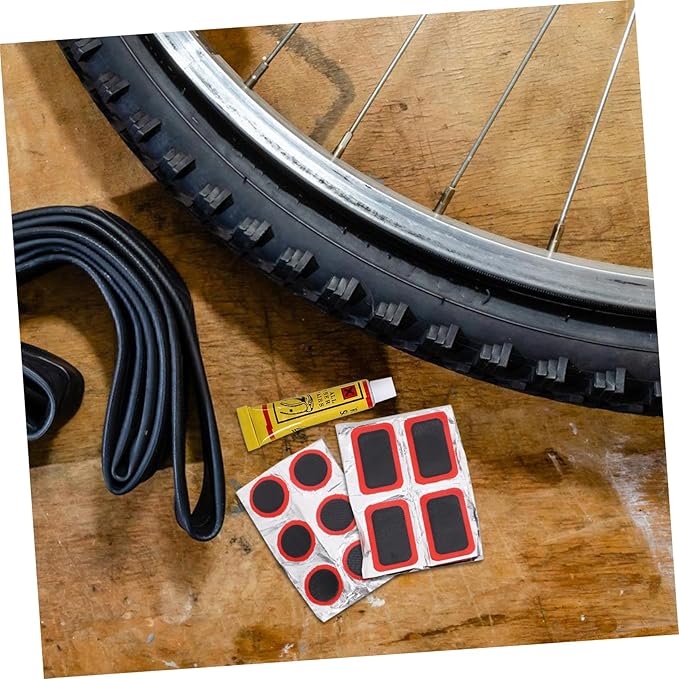 Bicycle Tire Repair Kit 38pcs Kit for 22 Sizes Self-Adhesive Patch Kit for Bike Tire Tire Lever and Repair Tools
