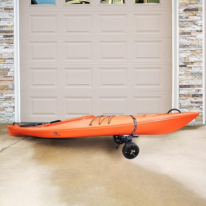 VEVOR Kayak and Canoe Trolley Cart with 10'' Solid Tires，320lbs Load Capacity with Adjustable Brackets and Straps，All-Terrain Durable Kayak Dolly cart