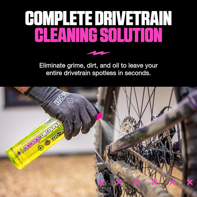 Muc-Off Bio Drivetrain Cleaner | Effective Biodegradable Bicycle Chain Cleaner and Degreaser Spray | Suitable for All Types of Bike